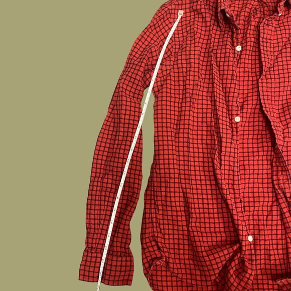 Ralph Lauren Red & Black Plaid Button-Up Shirt | Men’s Size M (Custom Fit) - Picture 3 of 6